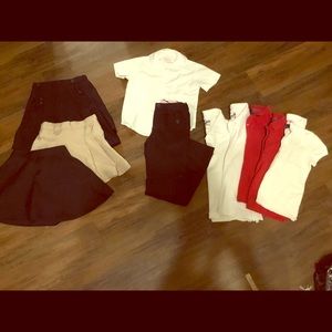 Girls school uniforms (sizes 5-8) multiple brands